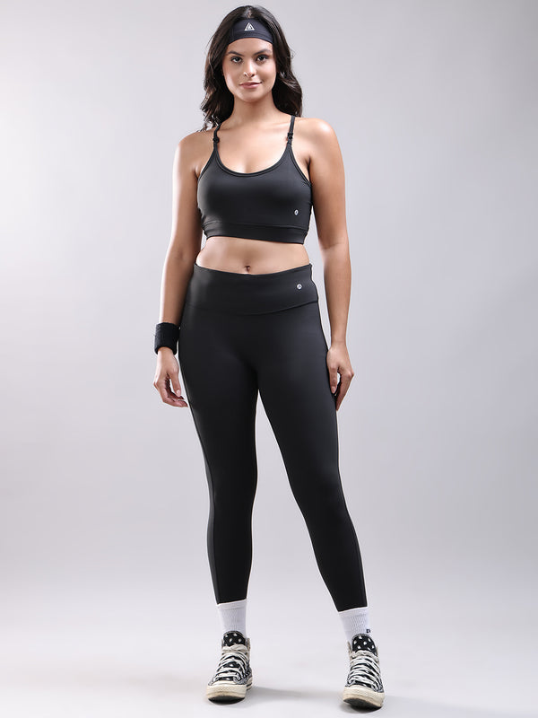 ACTIVE WEAR GYM CO ORDS BLACK