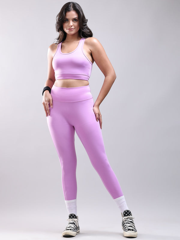 ACTIVE WEAR GYM CO ORDS BRIGHT LILAC