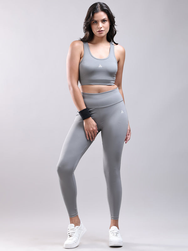 ACTIVE WEAR GYM CO ORDS SMOKE GREY