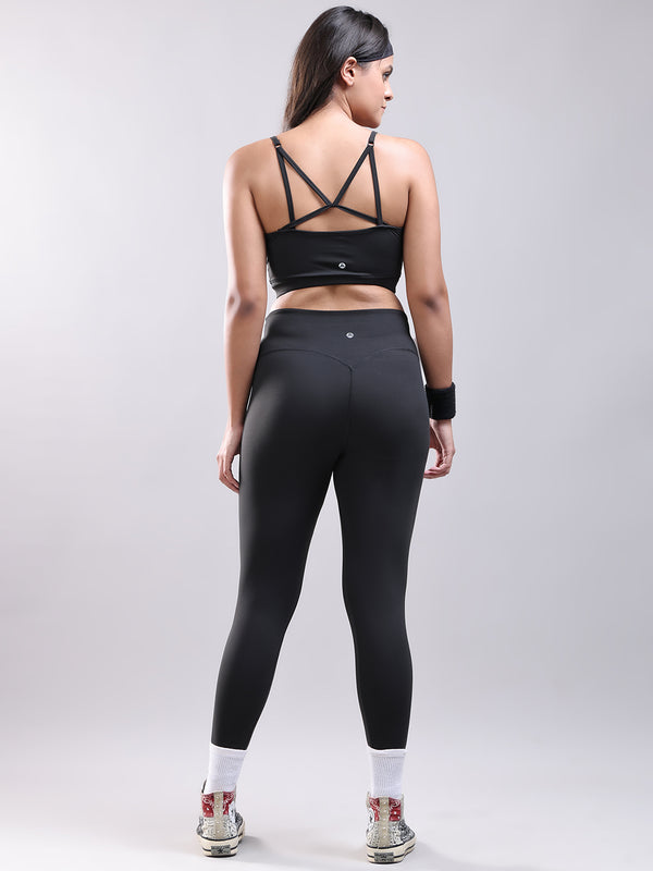 ACTIVE WEAR GYM CO ORDS BLACK