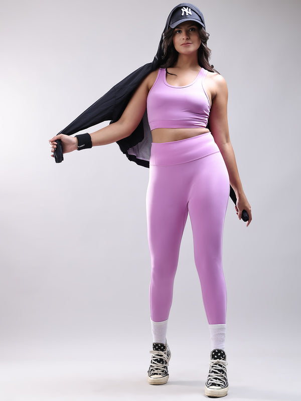 ACTIVE WEAR GYM CO ORDS BRIGHT LILAC