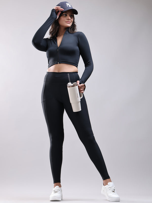 ACTIVE WEAR GYM CO ORDS BLACK