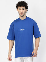 MEN'S SOLID OVERSIZE T-SHIRT- BLUE