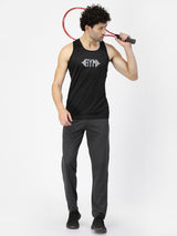 Men Black Solid Stringer