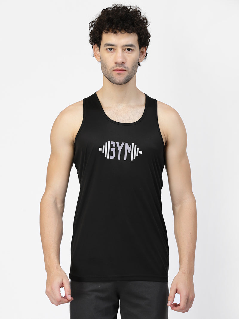 Men Black Solid Stringer