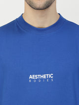 MEN'S SOLID OVERSIZE T-SHIRT- BLUE