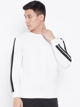 Men's Side Tap Sweatshirt- White