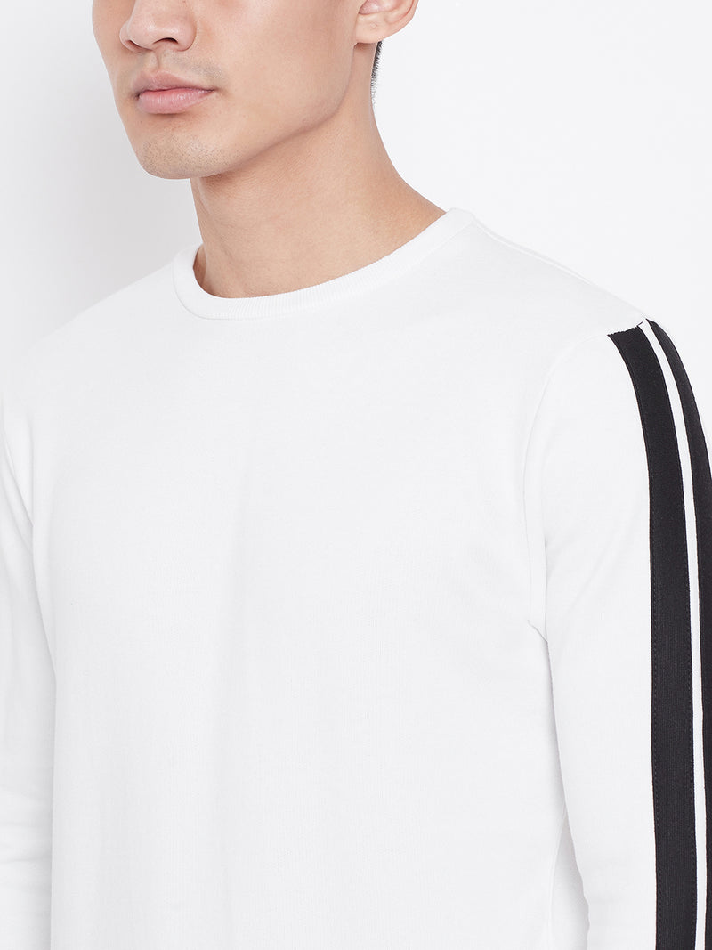 Men's Side Tap Sweatshirt- White