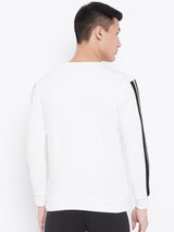 Men's Side Tap Sweatshirt- White