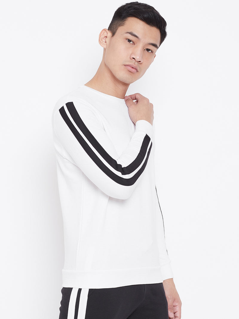 Men's Side Tap Sweatshirt- White