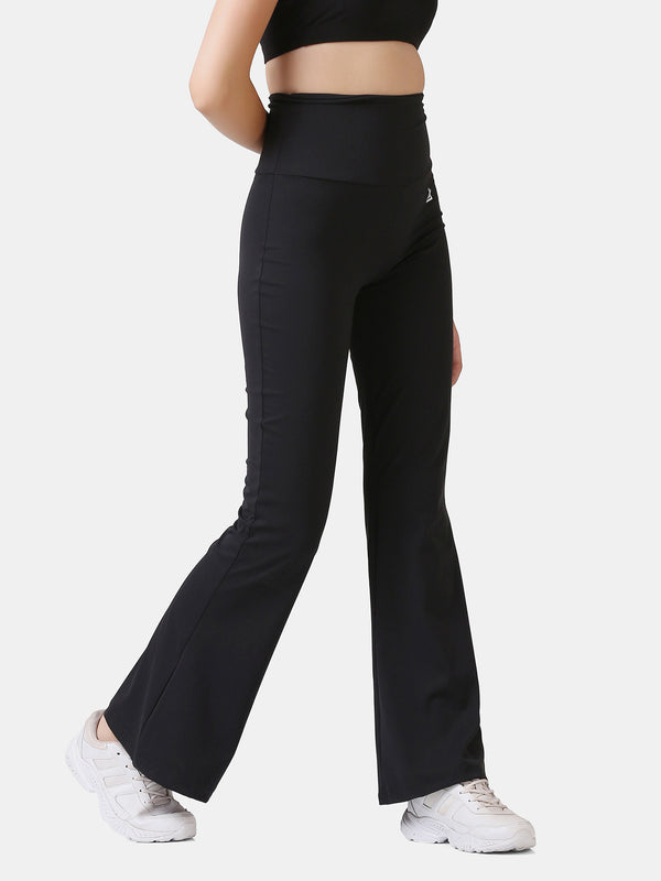 WOMEN'S FLARED PANT-BLACK